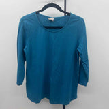 Chico's Women's Size M Blue Stripe Long Sleeve Shirt