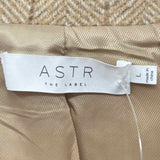 Astr Women's Size L Tan Herringbone Jacket