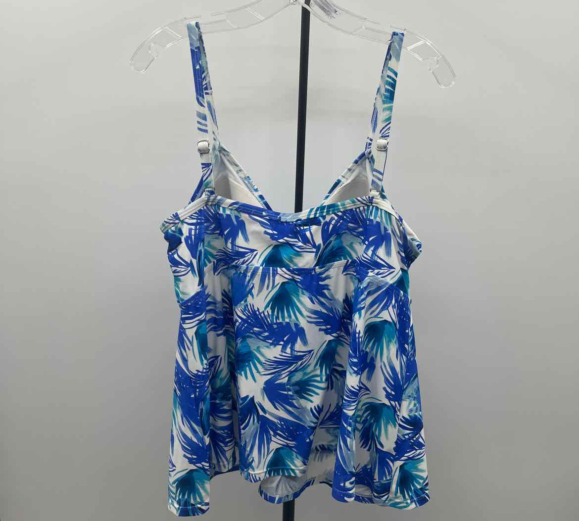 swimsuits for all Women's Size 20 Blue Leaf Swimsuit - Separate