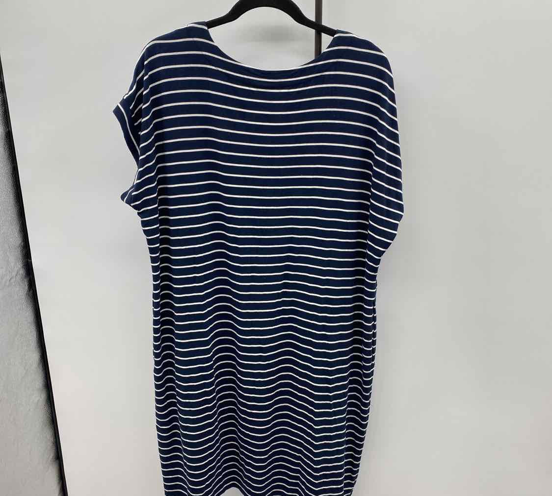 JJill Women's Size 16P Navy Stripe Dress