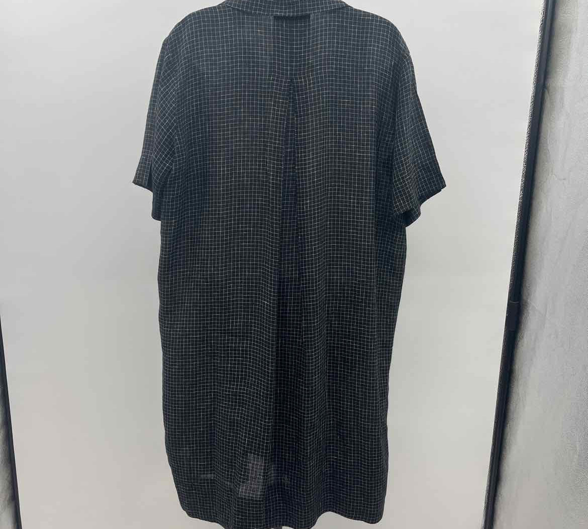 Eileen Fisher Women's Size 6 Black Grid Dress