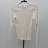 HEARTLOOM Women's Size M White Ribbed Sweater