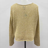 Eileen Fisher Women's Size LP Yellow Textured Sweater