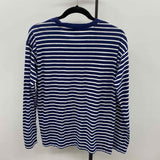 J Crew Women's Size S Navy Stripe Long Sleeve Shirt