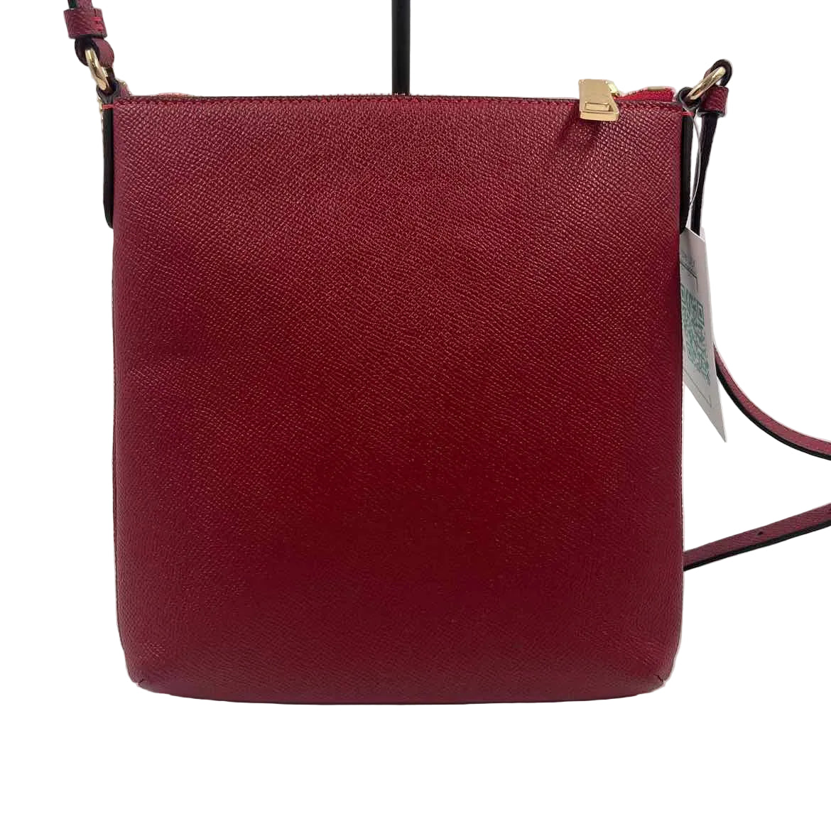 Back COACH Red Saffiano Leather MINI ROWAN FILE BAG Adj Crossbody Purse