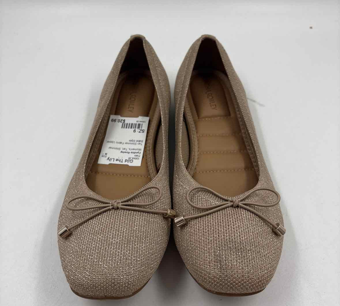 Cynthia Rowley Women's Shoe Size 9 Tan Shimmer Flats