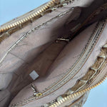 Interior BRAHMIN Croc-Embossed Brown SHAYNA BISCUIT MELBOURNE Shoulder Bag Purse