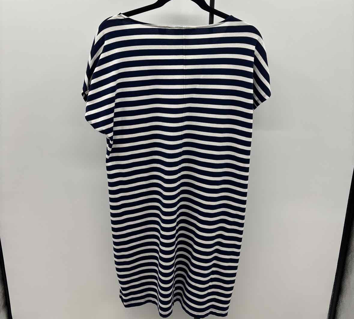 Lands End Women's Size 10 Navy Stripe Dress