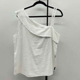 Blanc du Nil Women's Size 2X White Heathered Sleeveless Shirt