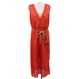Per Se Women's Size 8 Burnt Orange Lace Dress