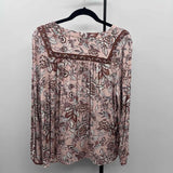 JJill Women's Size L Pink Floral Long Sleeve Shirt