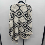 POL Women's Size L Ivory Textured Cardigan