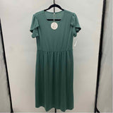 Anrabess Women's Size 10 Green Solid Dress