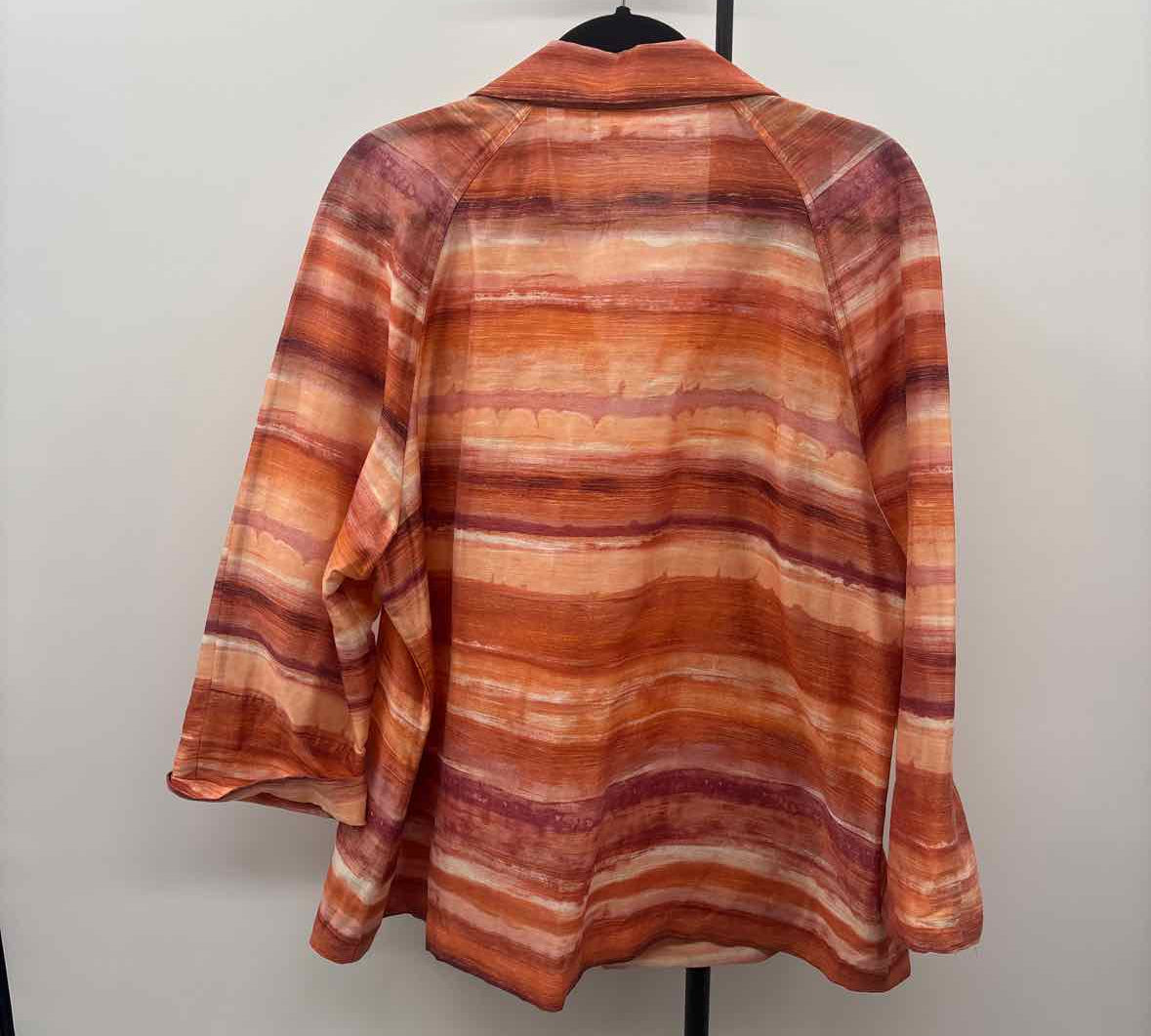 Chico's Women's Size XL Orange Stripe Jacket