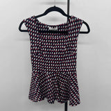 eri & ali Women's Size XS Navy Spotted Sleeveless Shirt
