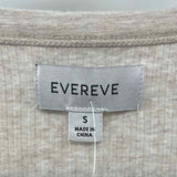 Evereve Women's Size S Oatmeal Ribbed Long Sleeve Shirt
