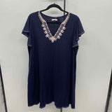 Max Studio Women's Size 18 Navy Solid Dress