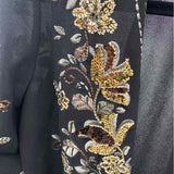 Coldwater Creek Women's Size XS Blk/Beige Sequins Cardigan