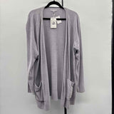 Barefoot Dreams Women's Size 1X Dusty Lavender Textured Cardigan
