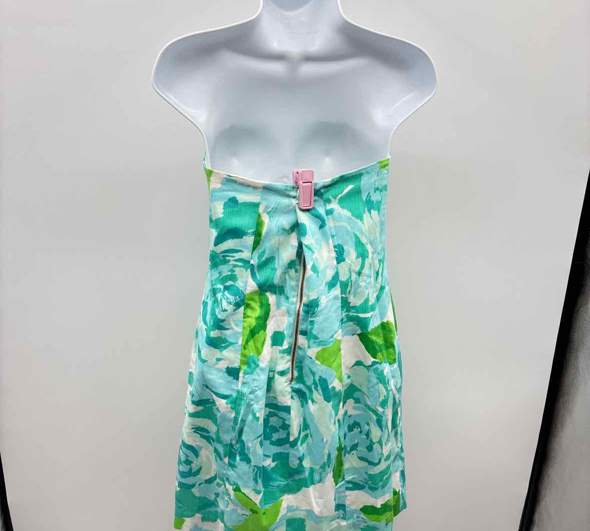 Lilly Pulitzer Women's Size 4 Aqua Abstract Dress