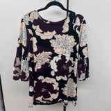 Alfani Women's Size XL Wine Floral Tunic