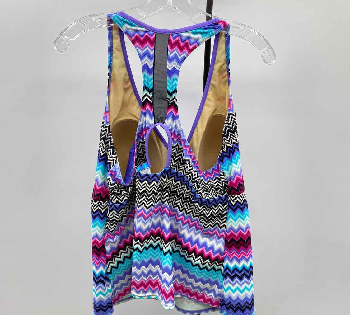 Zero Xposure Women's Size 22W Lilac ZigZag Swimsuit - Separate