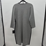 DKNY Women's Size 14 Black Houndstooth Dress
