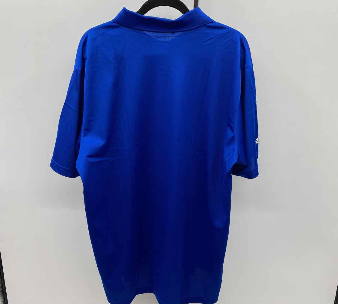 Adidas Men's Size XL Royal Blue Solid Short Sleeve Shirt