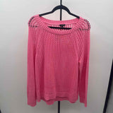 Talbots Women's Size XL Pink Open Weave Sweater