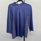 Izod Women's Size XL indigo dotted Long Sleeve Shirt