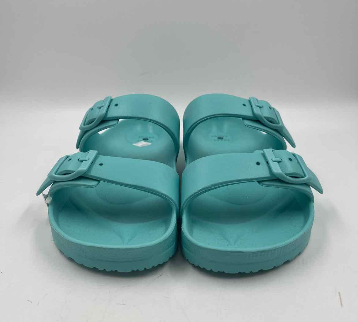 Shade & Shore Women's Shoe Size 10 Aqua Solid Sandals