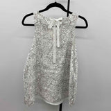 Banana Republic Women's Size L White Floral Tank