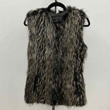 Via Spiga Women's Size XS Black Fur Vest