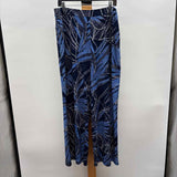 Susan Graver Women's Size 12 Navy Leaf Pants