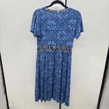 LL Bean Women's Size 10 Blue medallion Dress