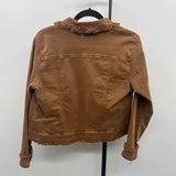 Q2 Women's Size M Brown Distressed Jacket