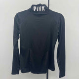 Pink Junior's Size M Black Solid Long Sleeve Shirt