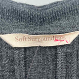 Soft Surroundings Women's Size SP Charcoal Heathered Sweater