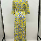 Tory Burch Women's Size SP Yellow Floral Dress