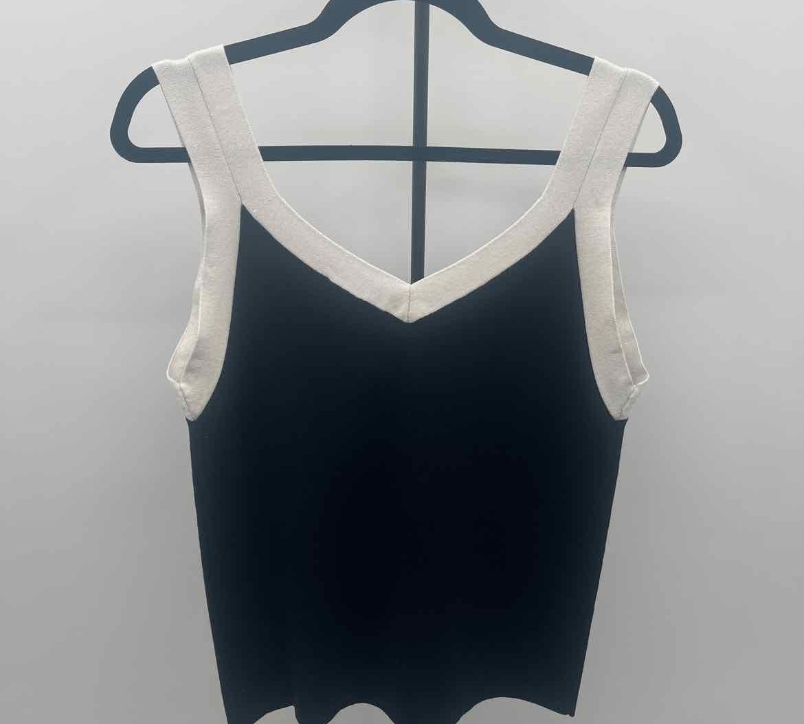 Ann Taylor Women's Size M Black Solid Tank