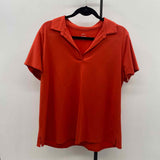 JJill Women's Size L Orange Solid Short Sleeve Shirt
