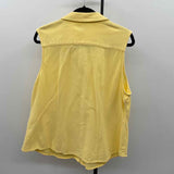 Charter Club Women's Size 1X Yellow Solid Sleeveless Shirt