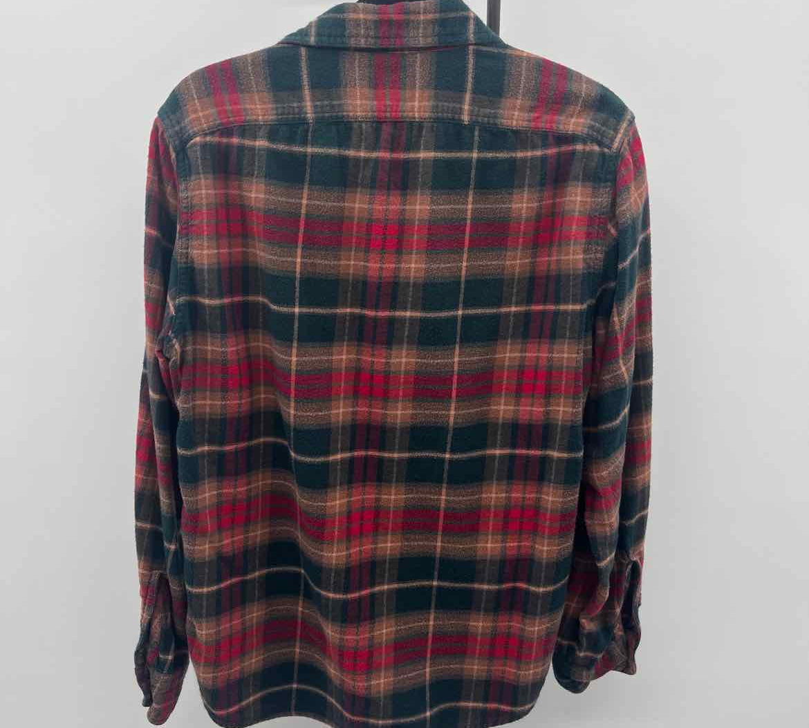 J Crew Men's Size M Green Plaid Long Sleeve Shirt