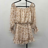 The Post Women's Size 10 Tan Floral Jumper