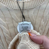 Evereve Women's Size XS Beige Cable Knit Sweater