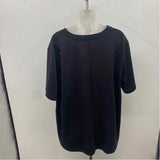 Universal standard Women's Size 2X Black Solid Short Sleeve Shirt