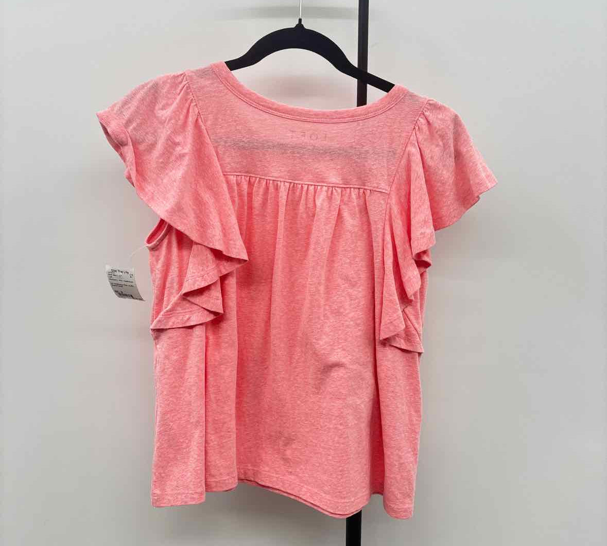 Loft Women's Size S Pink Heathered Short Sleeve Shirt