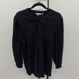 Chico's Women's Size XXL Black Ribbed Long Sleeve Shirt