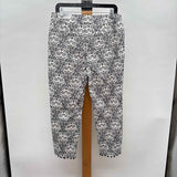 Chico's Women's Size 10P Black Paisley Capris