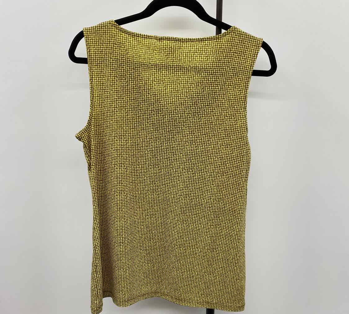 Banana Republic Women's Size M Yellow Dashes Sleeveless Shirt